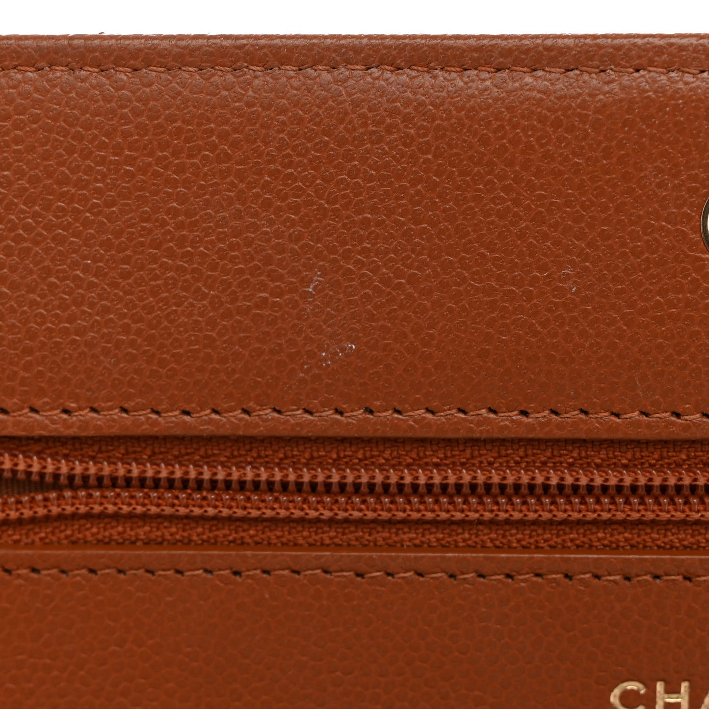 Caviar Quilted Boy Wallet On Chain WOC Brown