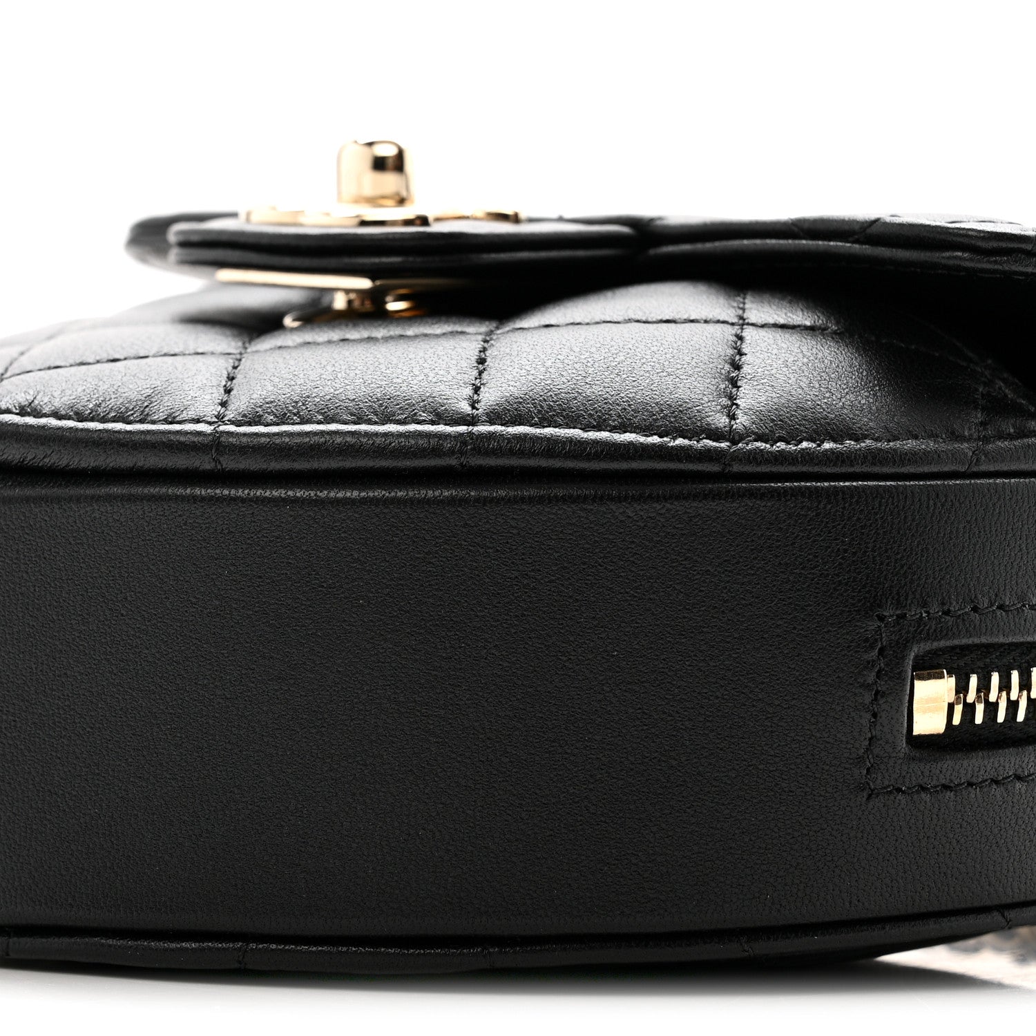 Chanel Lambskin Quilted CC In Love Heart Clutch With Chain Black 10 of 10