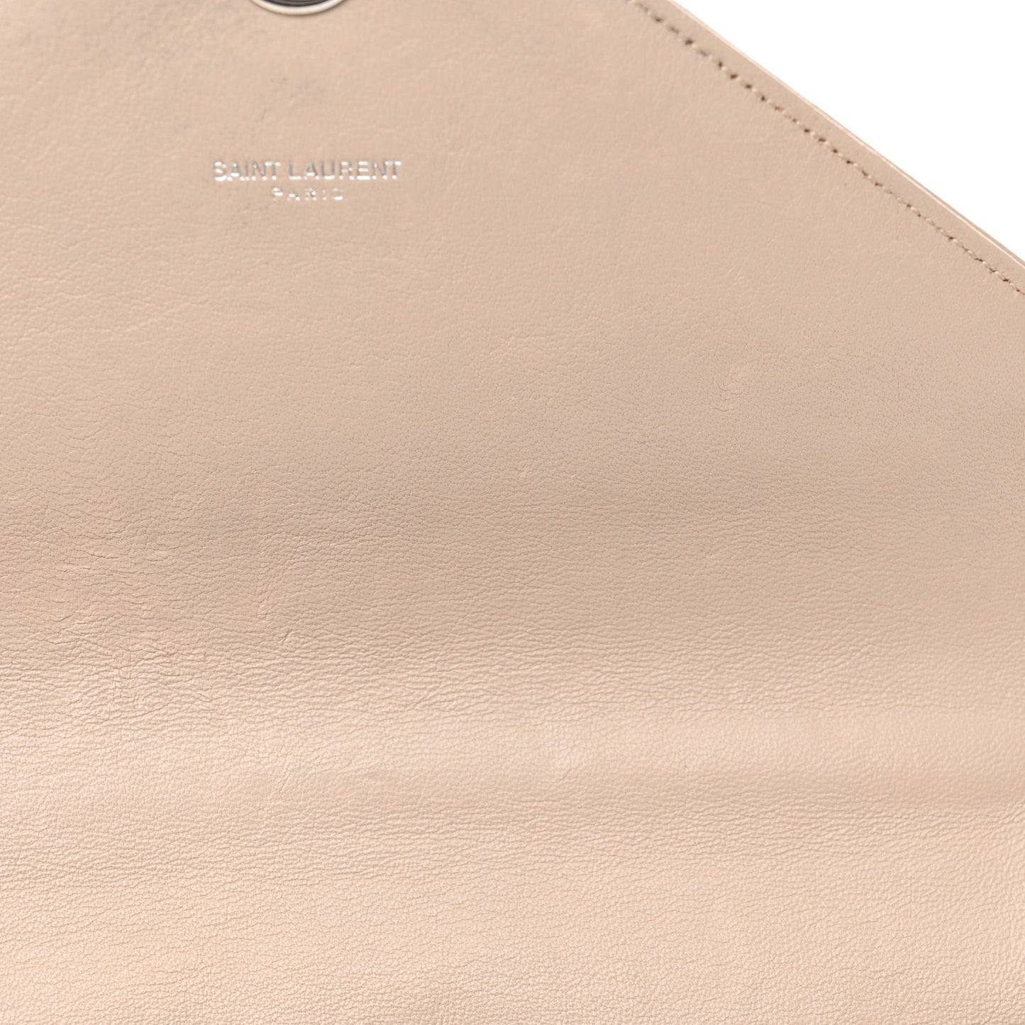Sheepskin Matelasse Chevron Monogram Medium College Bag Dark Beige