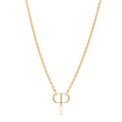 Christian Dior Pearl Petit CD Necklace Gold 1 of 6