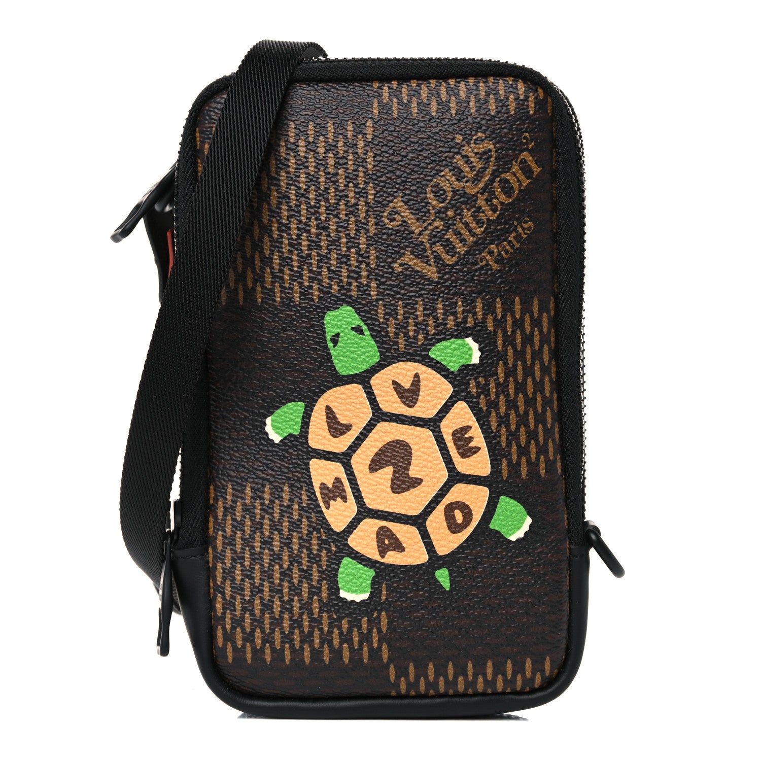 Louis Vuitton X NIGO Giant Damier Ebene Tortoise Double Phone Pouch 1 of 13