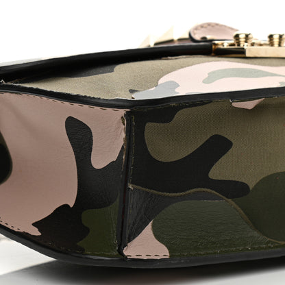 Valentino Garavani Nappa Canvas Camouflage Medium Glam Lock Rockstud Flap Multicolor 8 of 9