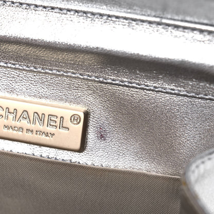 Chanel Metallic Lambskin Sac Pochette Argent 12 of 17
