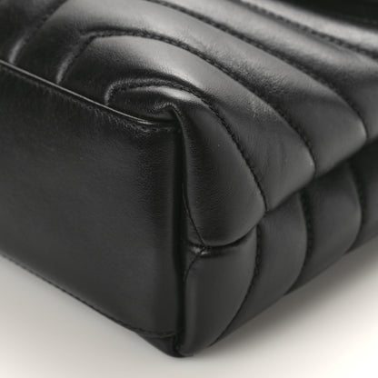 Saint Laurent Calfskin Y Quilted Monogram Small Loulou Chain Satchel Black 8 of 8