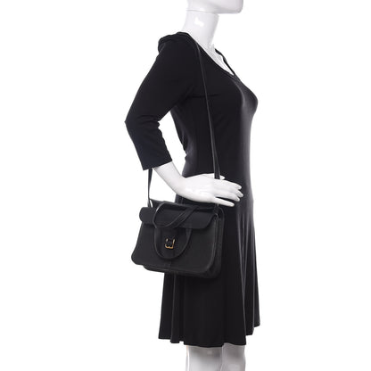 Hermes Taurillon Clemence Halzan 25 Black 2 of 13