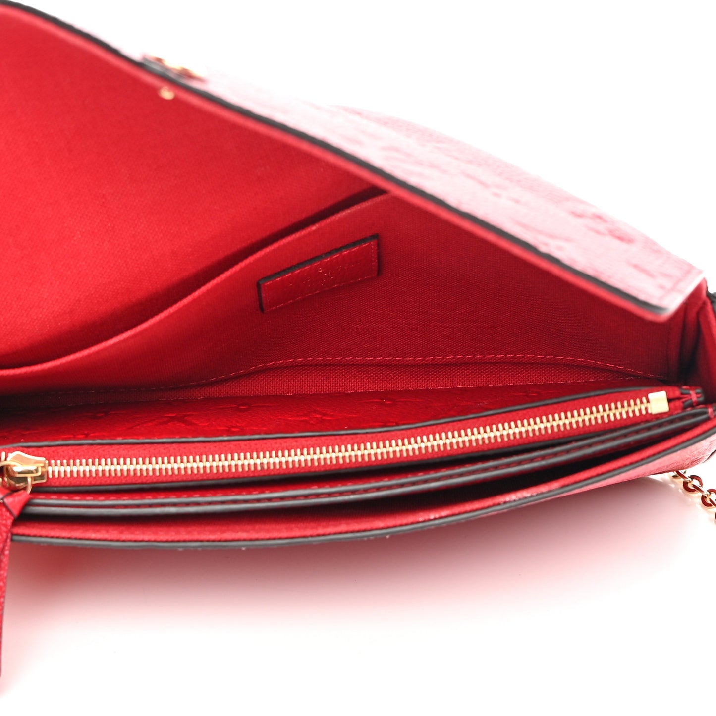 Empreinte Pochette Felicie Chain Wallet Scarlet