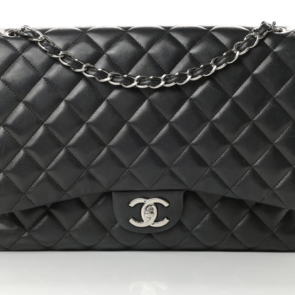 Chanel Lambskin Quilted Maxi Double Flap Black 8 of 25