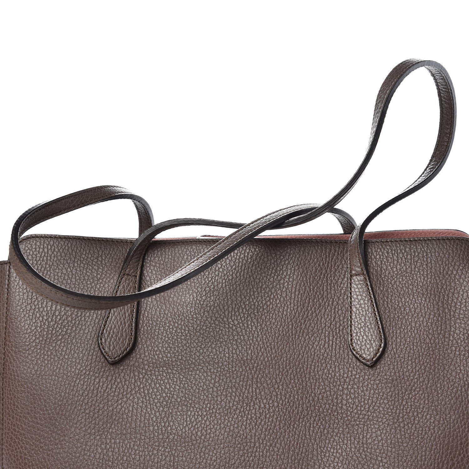 Gucci Dollar Calfskin Medium Swing Tote Grey Field Soft Pink 10 of 12