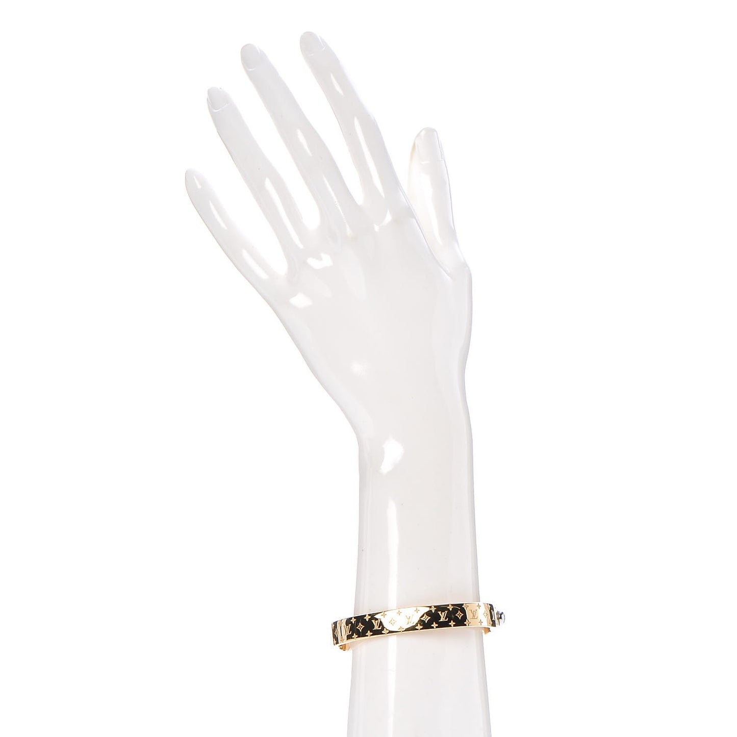 Brass Monogram Nanogram Cuff M Gold