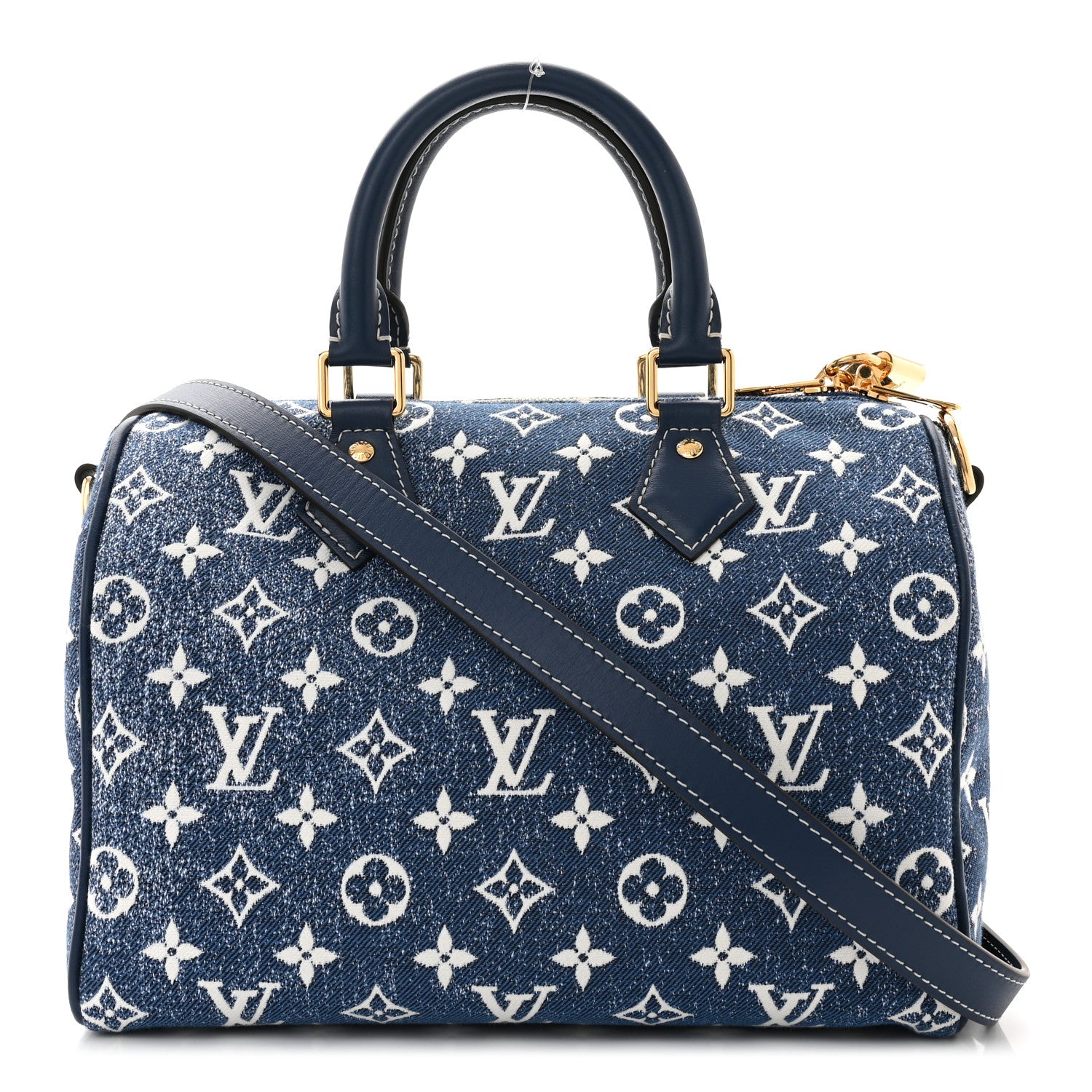 Louis Vuitton Monogram Jacquard Denim Speedy Bandouliere 25 Bleu 1 of 9