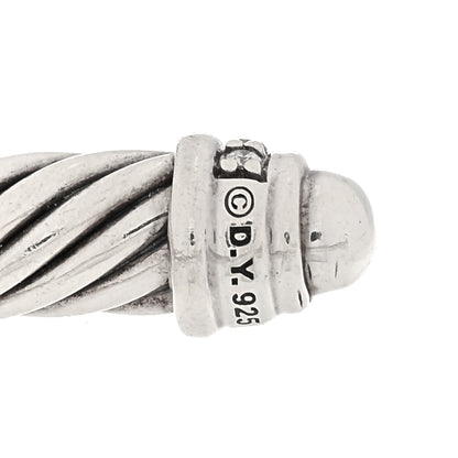 David Yurman Sterling Silver Diamond 5mm Cable Classics Dome Bracelet 3 of 3