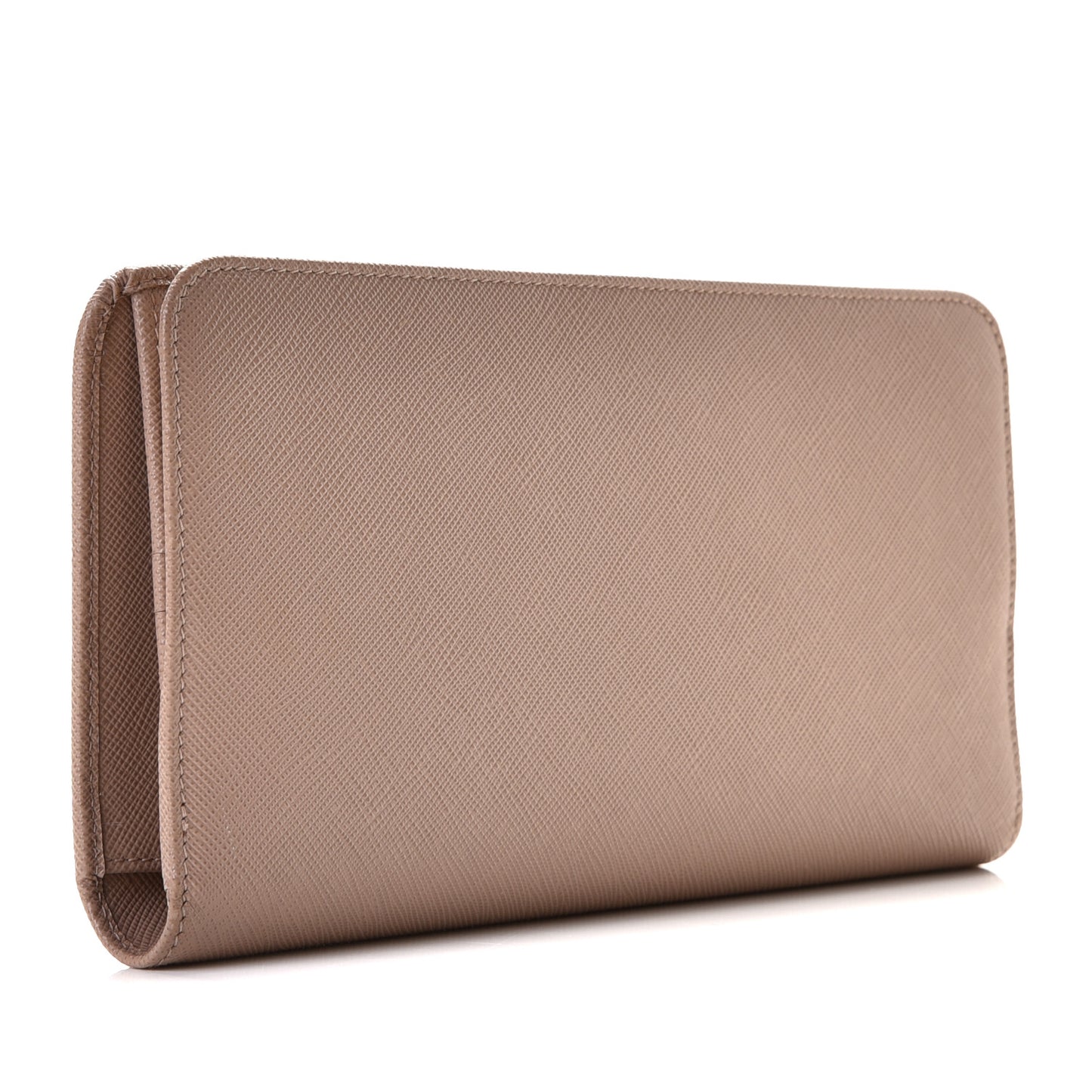 Saffiano Metal Double Snap Travel Wallet Cammeo
