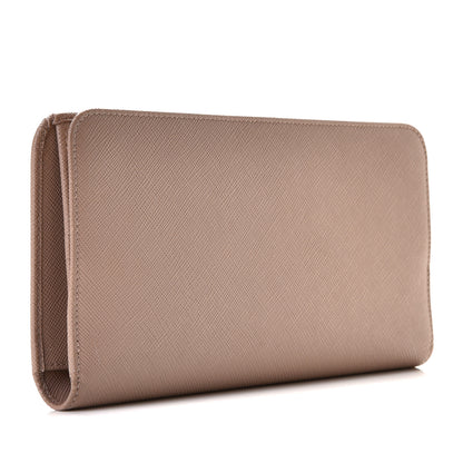 Prada Saffiano Metal Double Snap Travel Wallet Cammeo 3 of 11