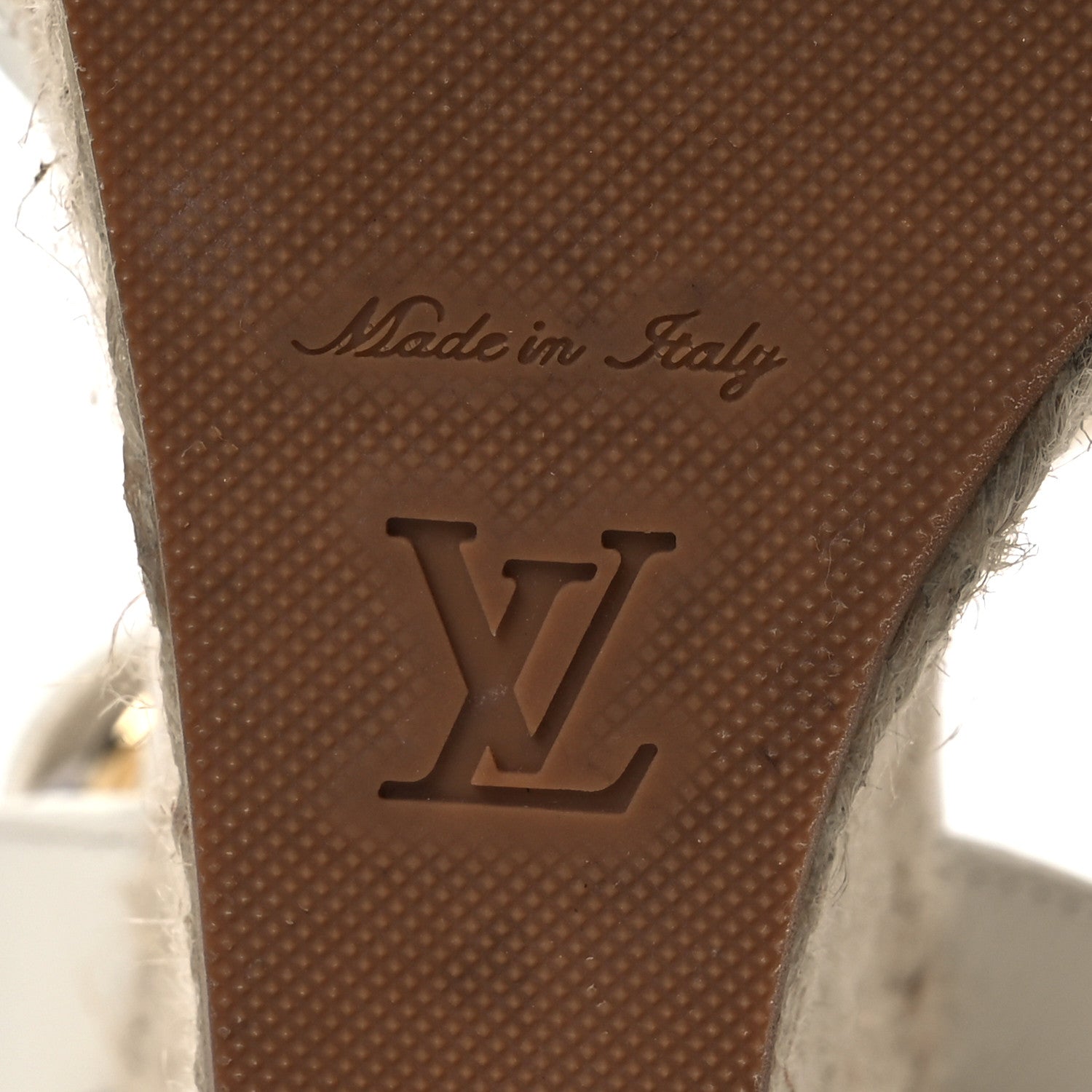 Louis Vuitton Canvas Monogram Starboard Espadrille Wedge Sandals 37.5 Beige White 37.5 Beige White 8 of 13