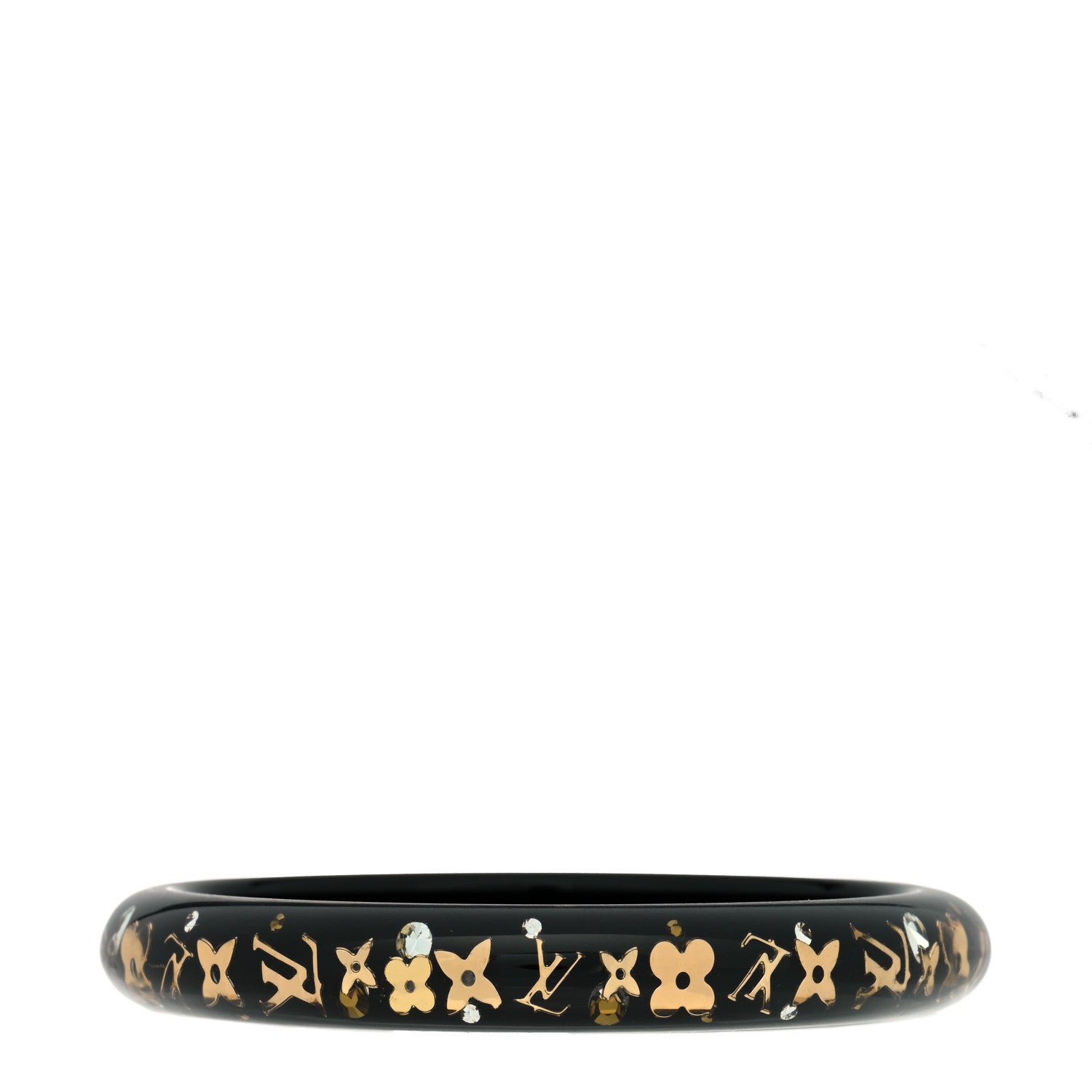 Louis Vuitton Resin Swarovski Medium Inclusion Bracelet PM Black 3 of 4