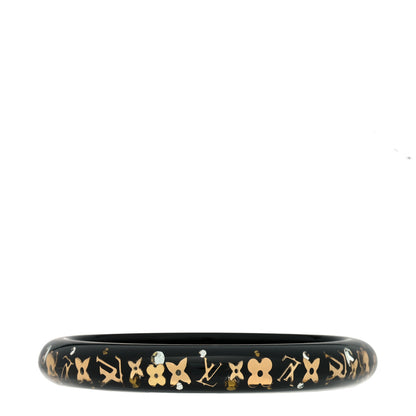 Louis Vuitton Resin Swarovski Medium Inclusion Bracelet PM Black 3 of 4