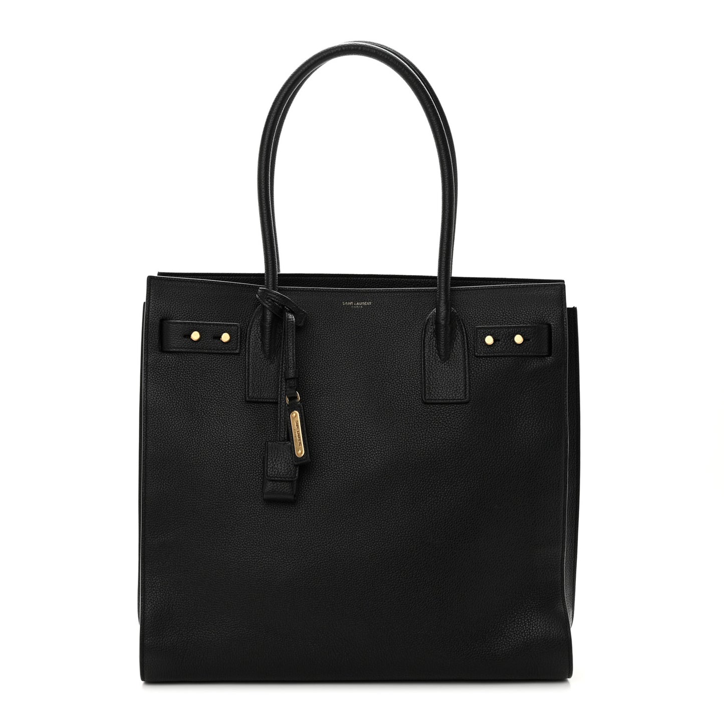 Grained Calfskin Sac De Jour Souple North South Tote Black