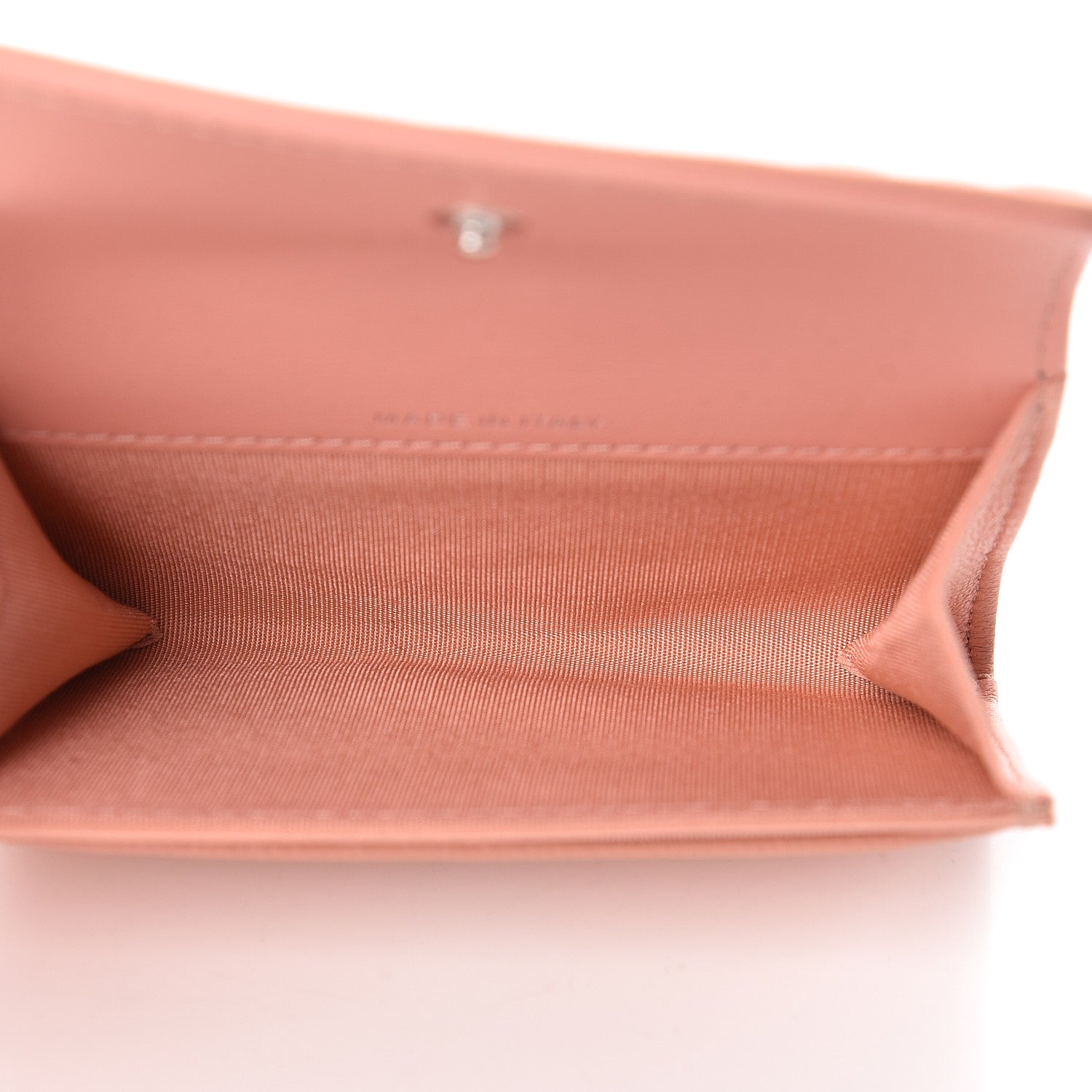 Chanel Goatskin Camellia Embossed Card Holder Wallet Light Pink 5 of 13