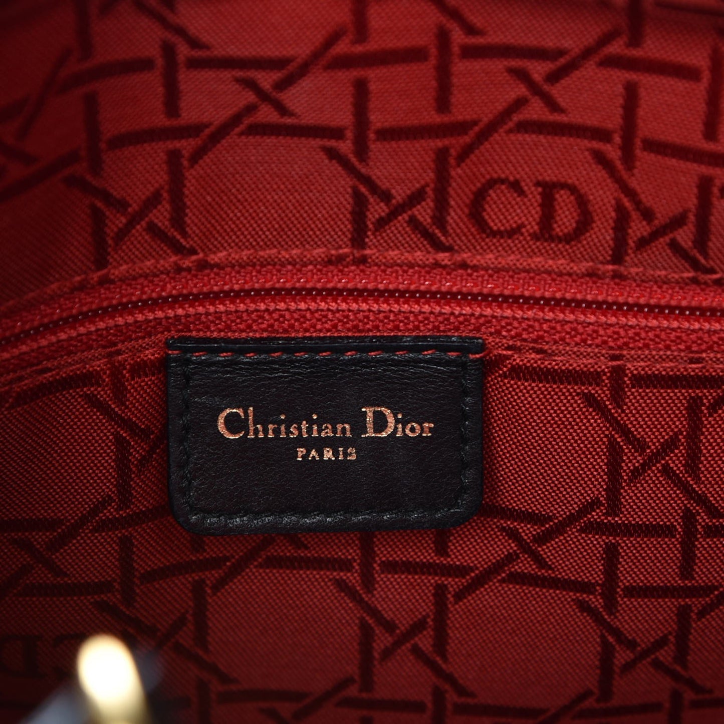 Lambskin Cannage Large Lady Dior Black