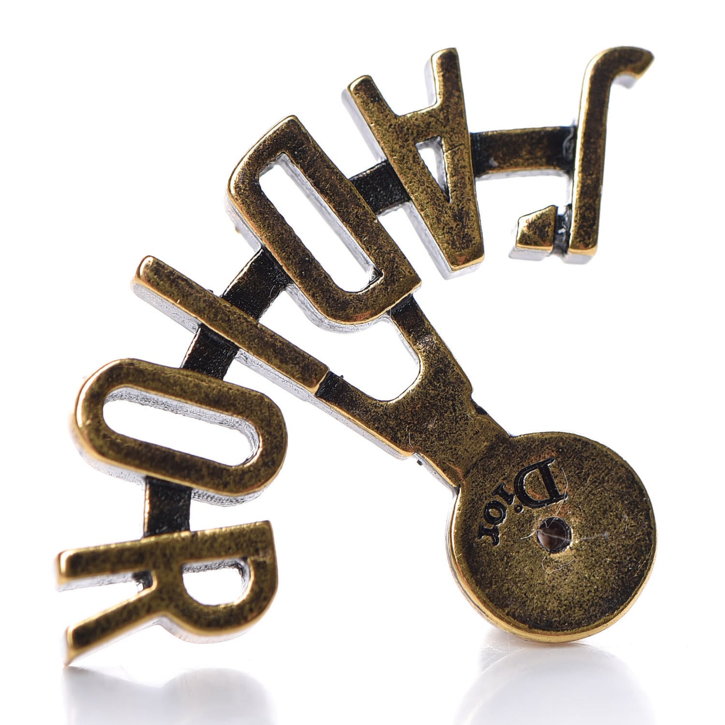 Metal J'Adior Earrings Aged Gold