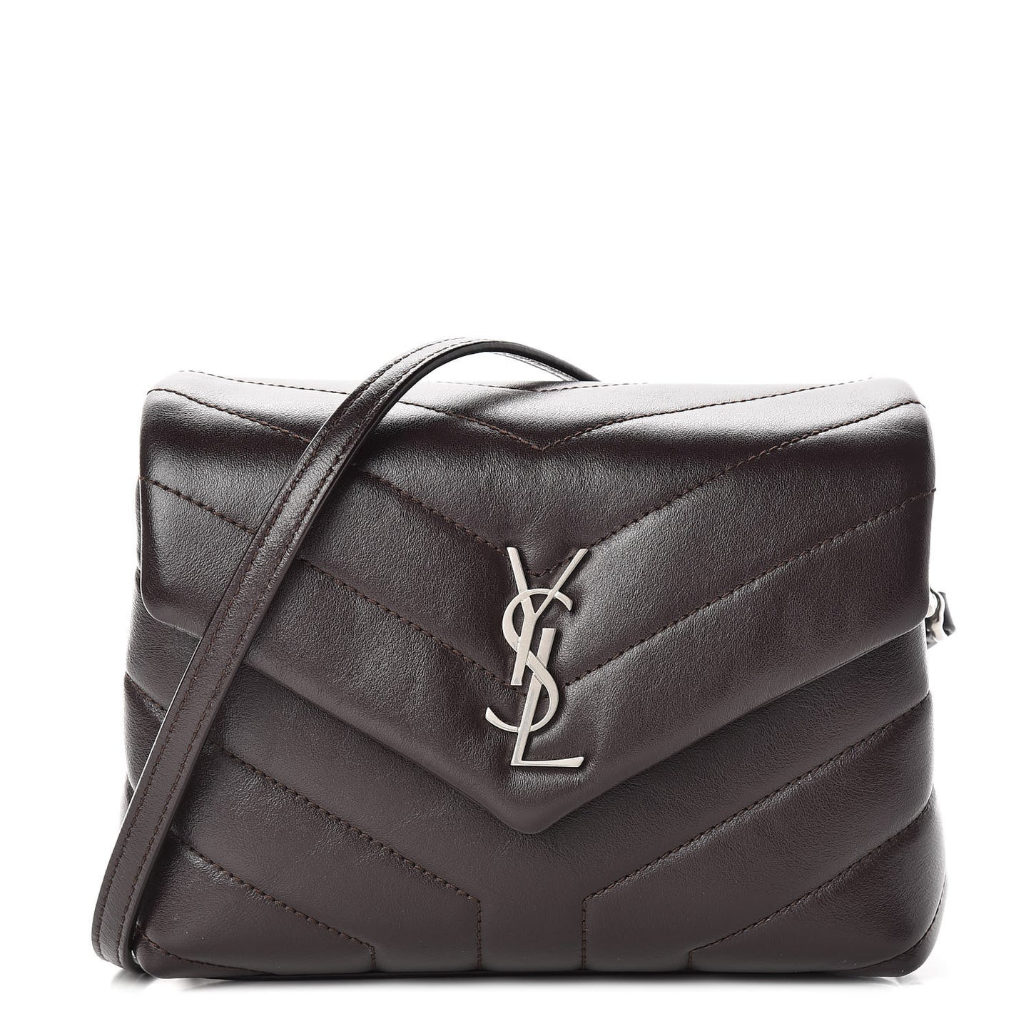 Calfskin Y Quilted Monogram Toy Loulou Crossbody Bag Black Tulipe