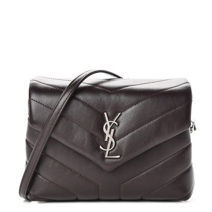 Saint Laurent Calfskin Y Quilted Monogram Toy Loulou Crossbody Bag Black Tulipe 1 of 11