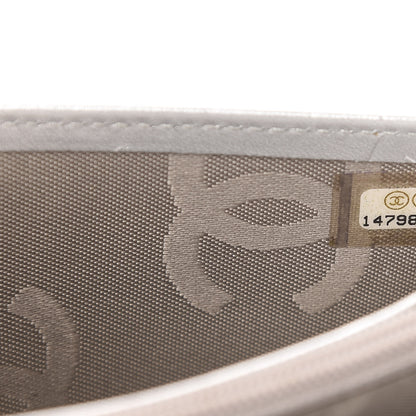 Chanel Calfskin Quilted Cambon Yen Wallet Black Silver 8 of 9