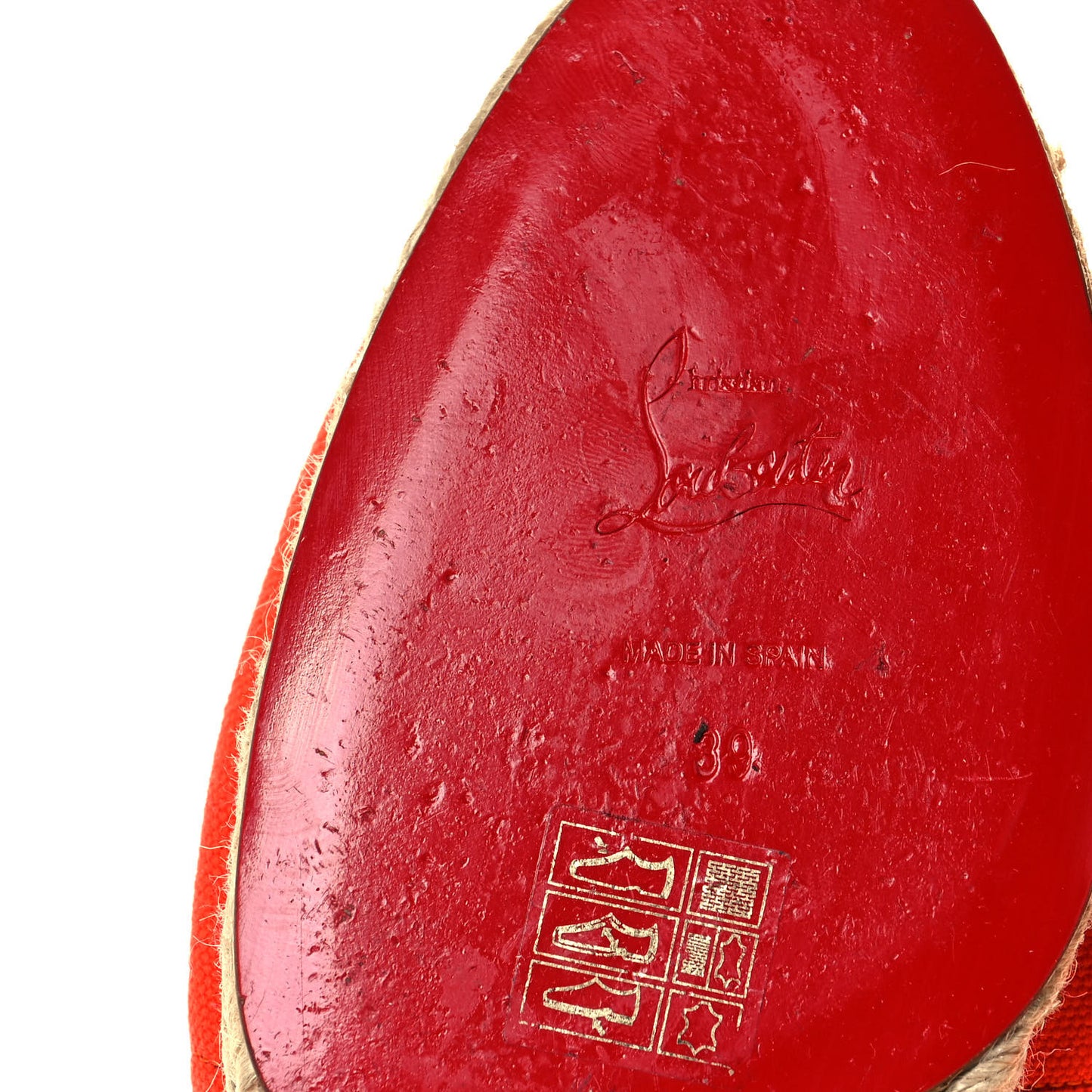 Olana Canvas Galia Flat Espadrilles 39 Orange