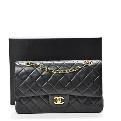 Chanel Lambskin Quilted Medium Double Flap Black 16 of 16