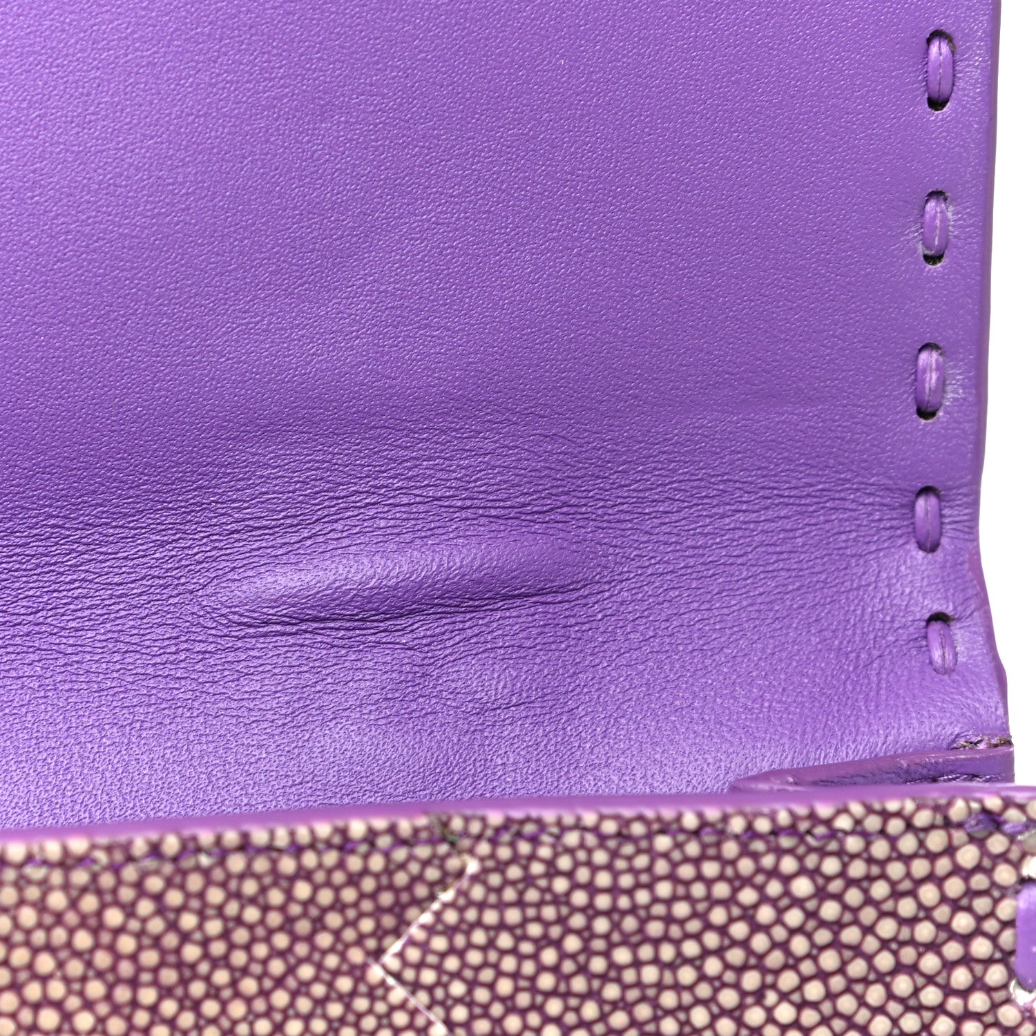 Bottega Veneta Stingray Piano Crisscross Clutch Purple 11 of 15