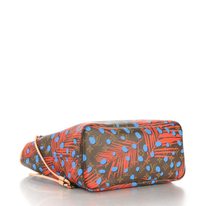 Louis Vuitton Monogram Jungle Dots Neo Neverfull MM Coquelicot Denim 4 of 7