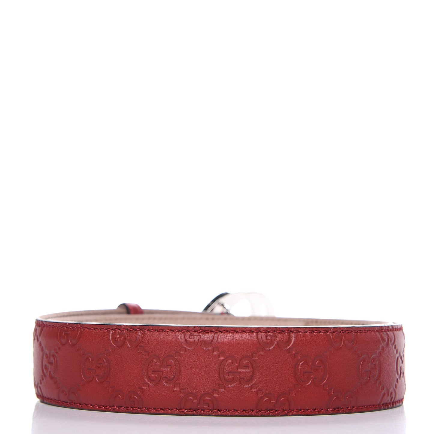 Guccissima Interlocking G 40mm Belt 95 38 Red