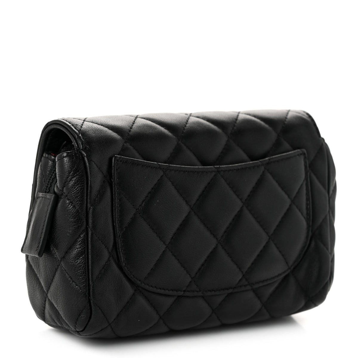 Chanel Lambskin Quilted Flap Cosmetic Case Black 3 of 10