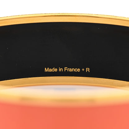 Hermes Enamel Printed Caleche Wide Bracelet 70 Mango 5 of 6