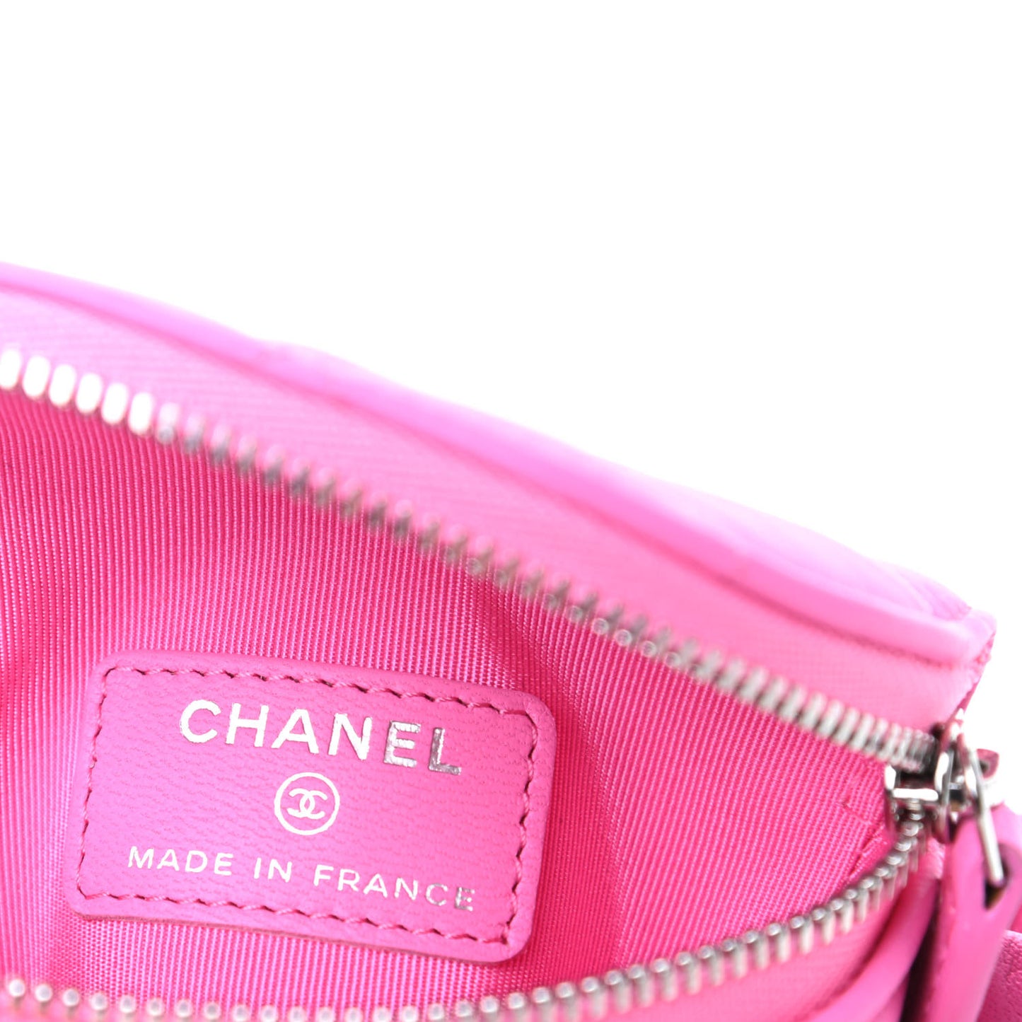 Lambskin Quilted Arm Coin Purse Pink