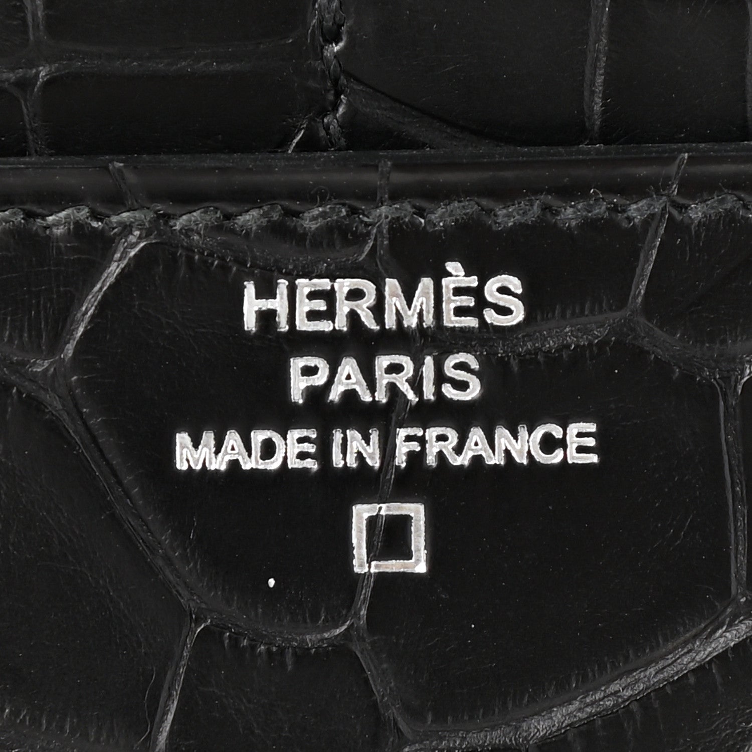 Hermes Matte Alligator Constance Short Wallet Black 6 of 8
