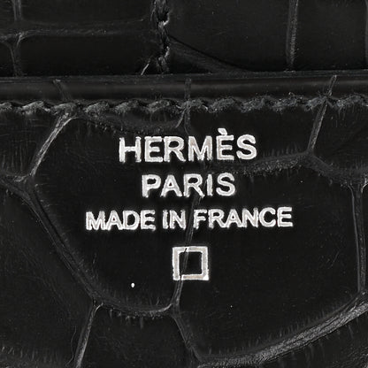 Hermes Matte Alligator Constance Short Wallet Black 6 of 8