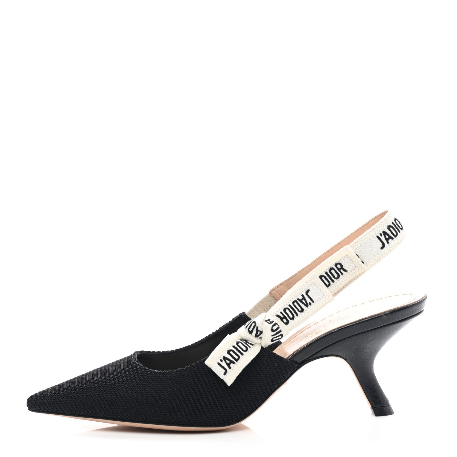Christian Dior Technical Canvas Ribbon J Adior Slingback 65mm Pumps 37 Black 1 of 8