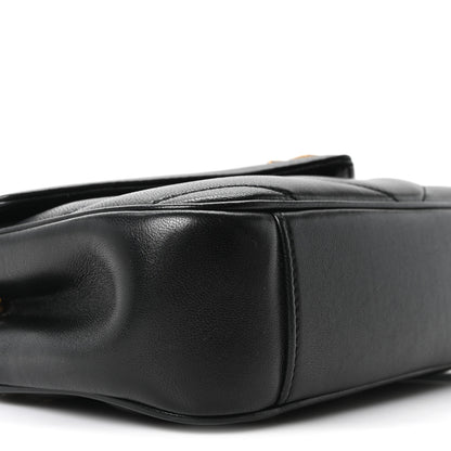 Saint Laurent Lambskin Chevron Quilted Small LouLou Black 10 of 11