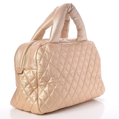 Chanel Lambskin COCO Cocoon Bowler Light Gold 3 of 7