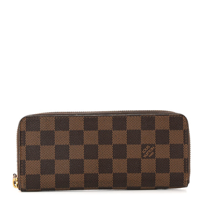 Louis Vuitton Damier Ebene Clemence Wallet Rose Ballerine 1 of 7