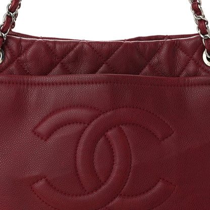 Chanel Caviar Quilted Large Timeless CC Soft Tote Dark Red 8 of 10