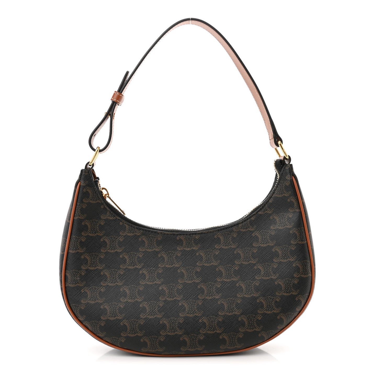 Triomphe Canvas Calfskin Ava Shoulder Bag Tan