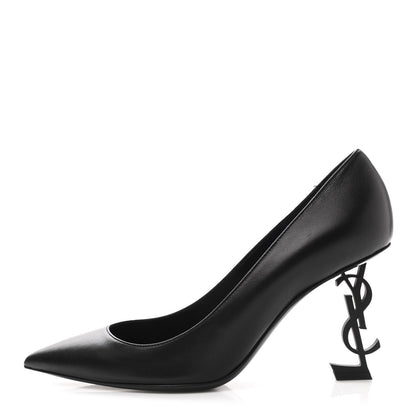 Saint Laurent Calfskin Opyum 85 Pumps 39 Black 1 of 10