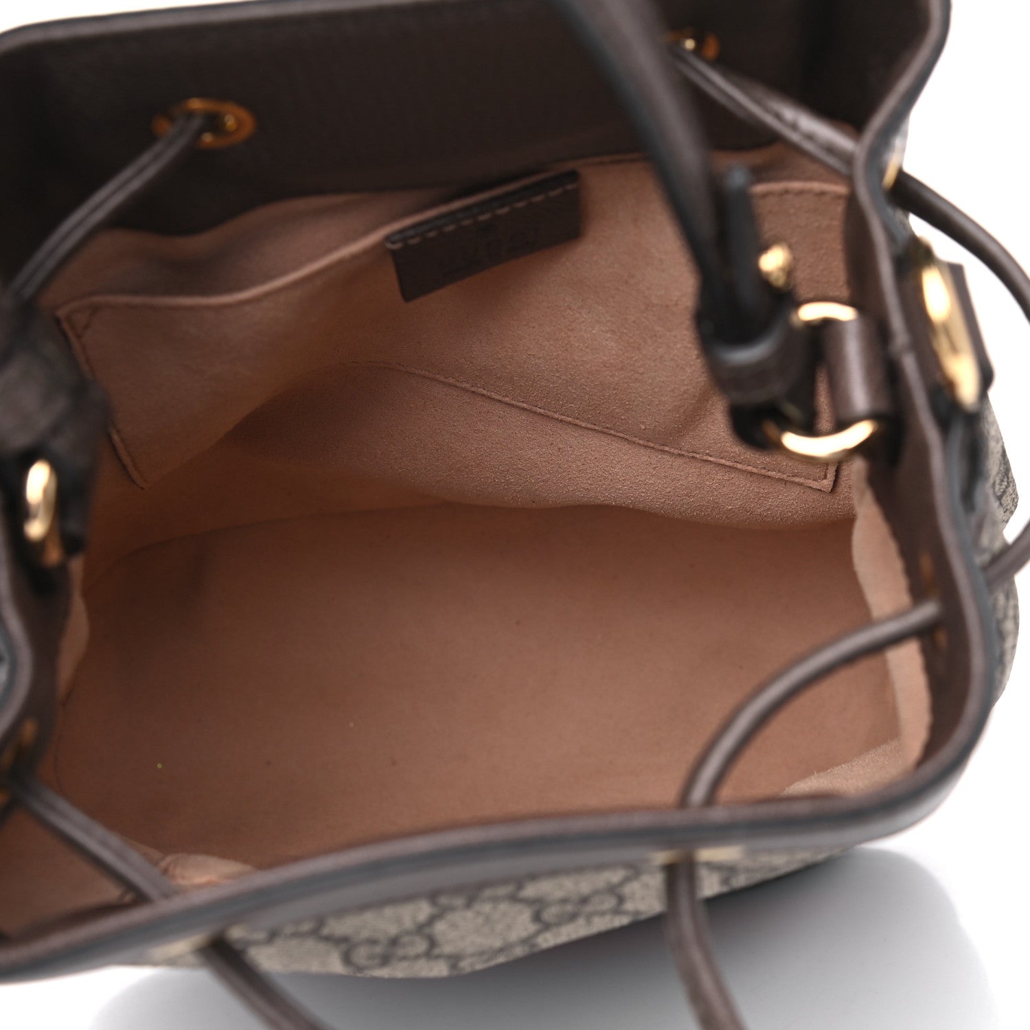 Gucci GG Supreme Monogram Web Small Ophidia Bucket Bag Brown 4 of 6