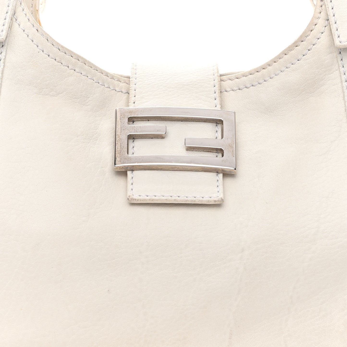 Calfskin Forever Shoulder Bag White