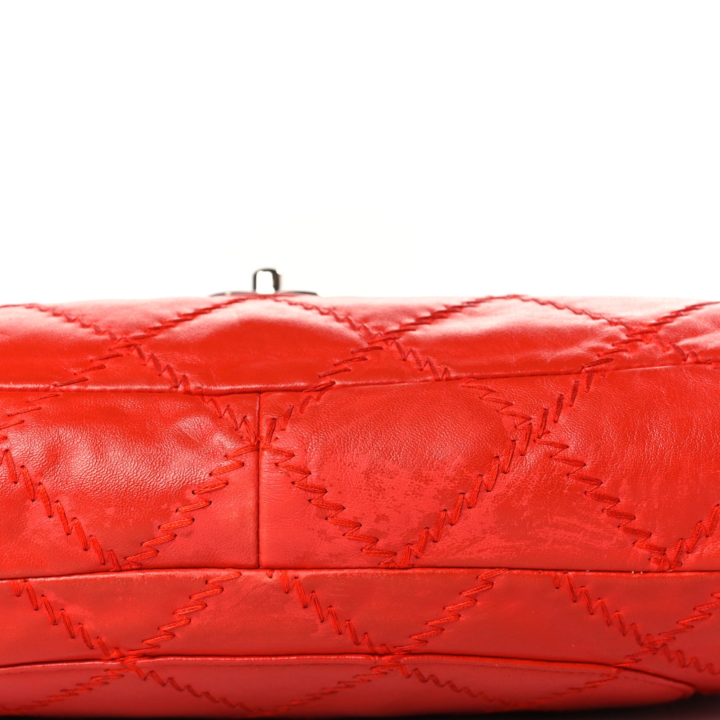 Calfskin Ultimate Stitch Large Flap Red