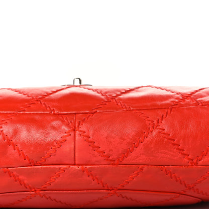 Chanel Calfskin Ultimate Stitch Large Flap Red 13 of 13