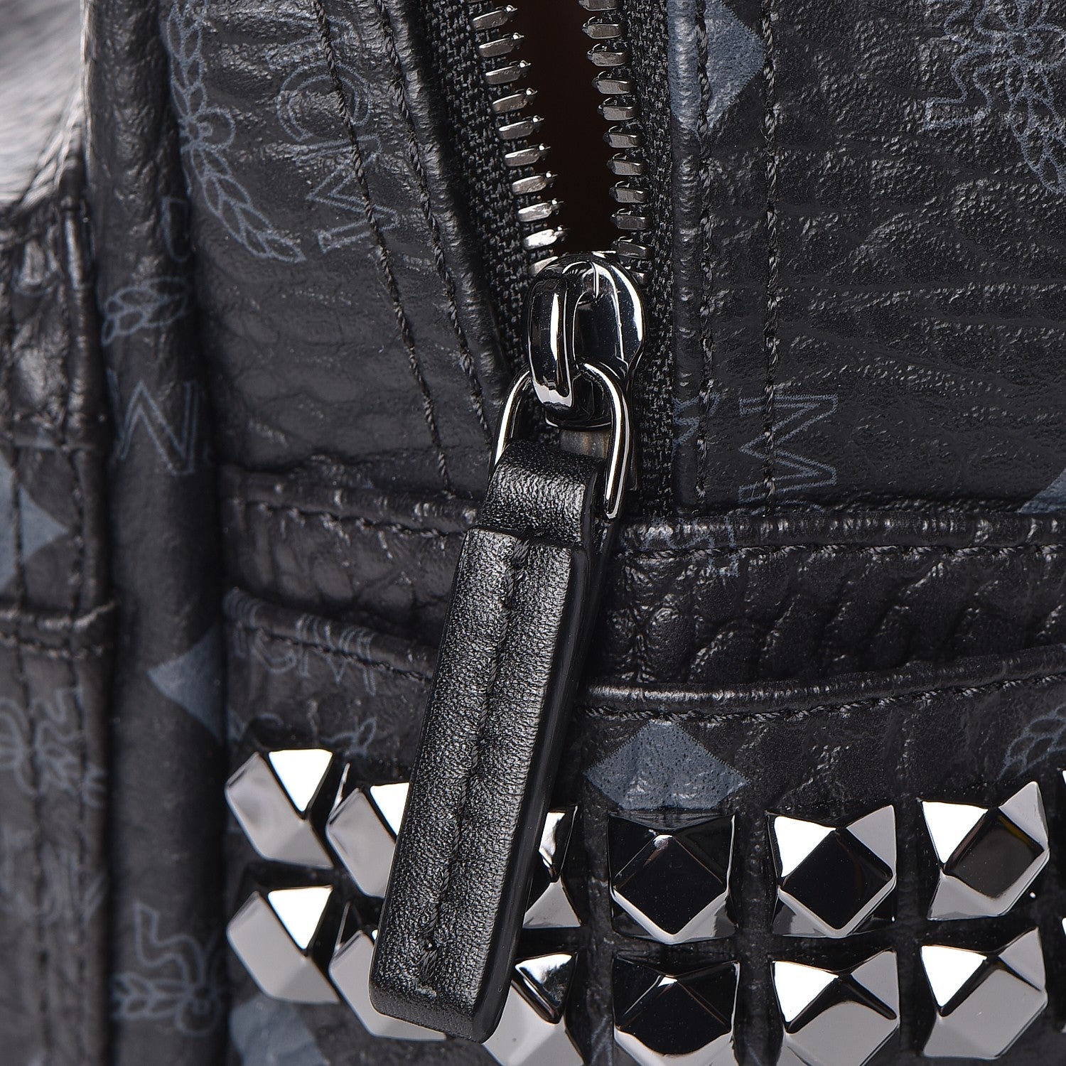 MCM Visetos Studded X-Mini Bebe Boo Backpack Black 10 of 12