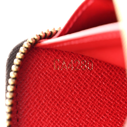 Louis Vuitton Damier Ebene Clemence Wallet Cherry 7 of 12